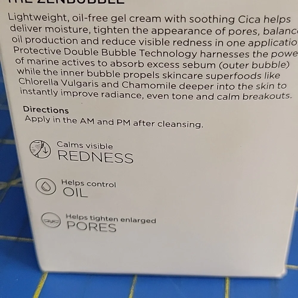 BeautyBio The ZenBubble Oil Free Calming Gel Cream 50ml New Sealed Box